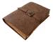 Vintage Brown Soft Leather Buckle Lock Key Journal Antique Handmade Notebook Blank Spell Book Journal Diary